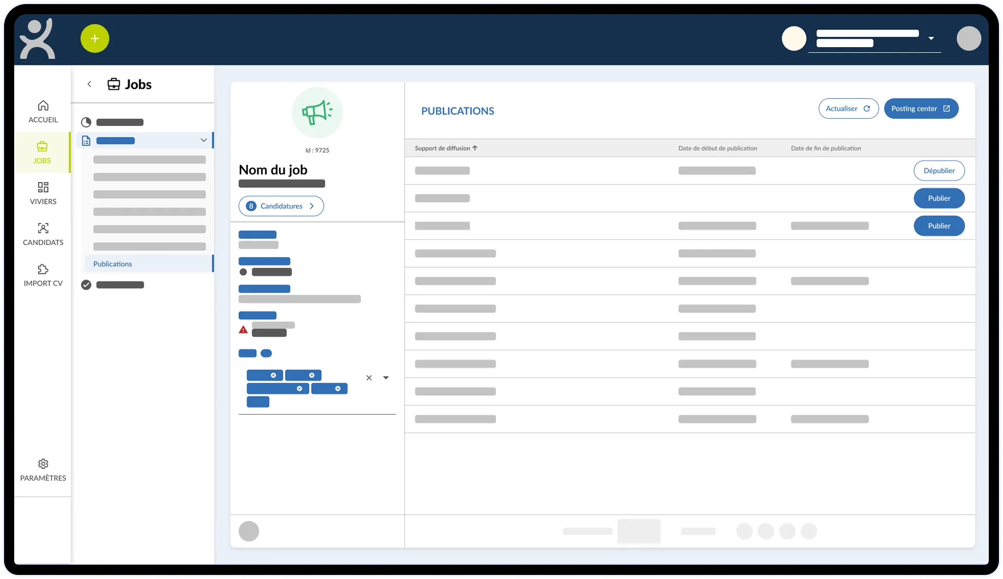 Multidiffusion du poste