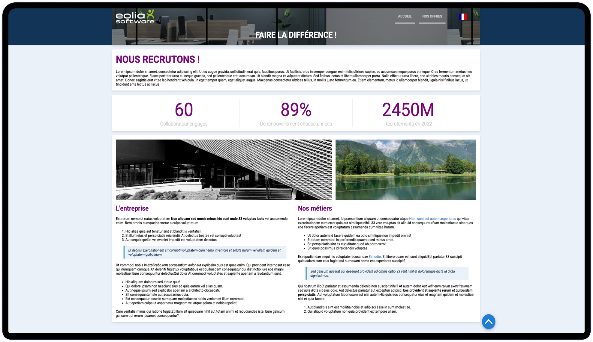 Site carrière entreprise